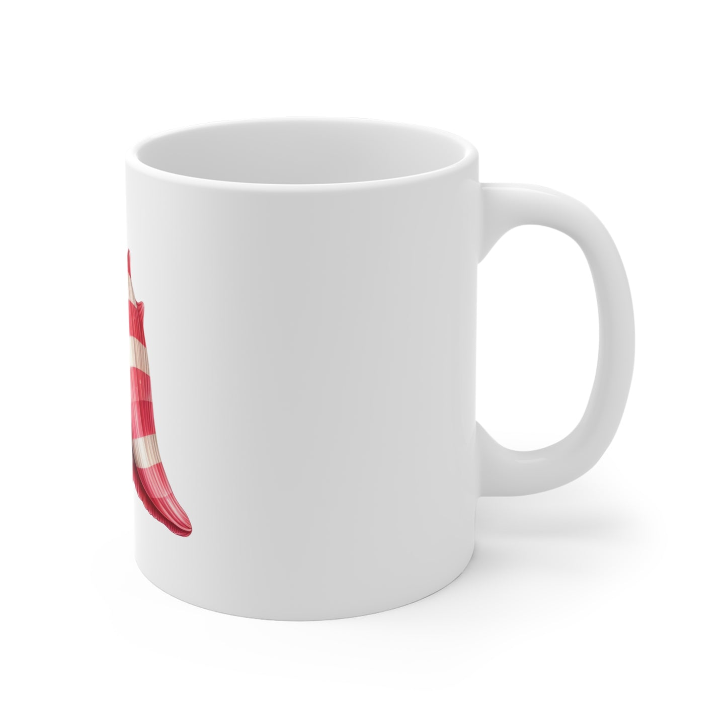 Patriotic Seashell Mug – American Flag Conch 11oz Coffee Cup