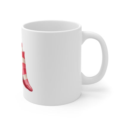 Patriotic Seashell Mug – American Flag Conch 11oz Coffee Cup