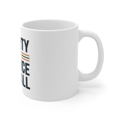 Liberty and Justice For All Mug — 11oz Patriotic Scales Coffee Cup
