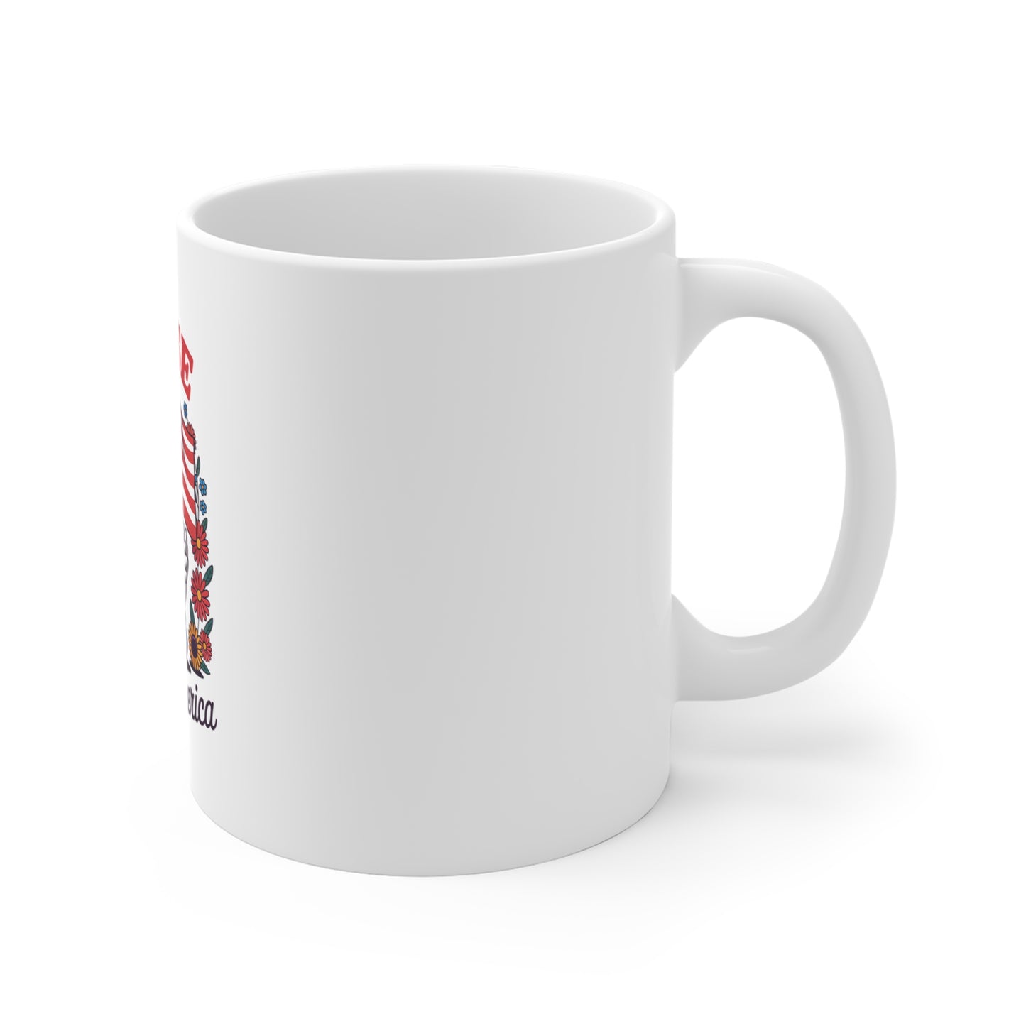 Bless America Goose Mug — Patriotic 11oz Coffee Cup
