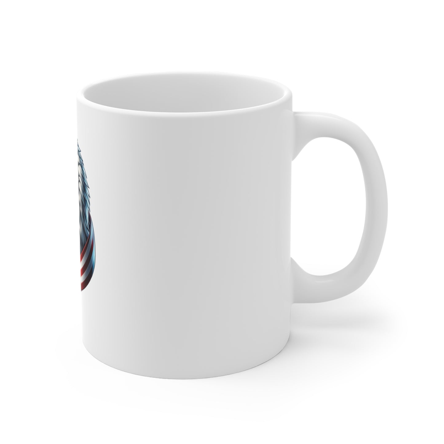 Patriotic Eagle Coffee Mug - American Flag Bald Eagle 11oz