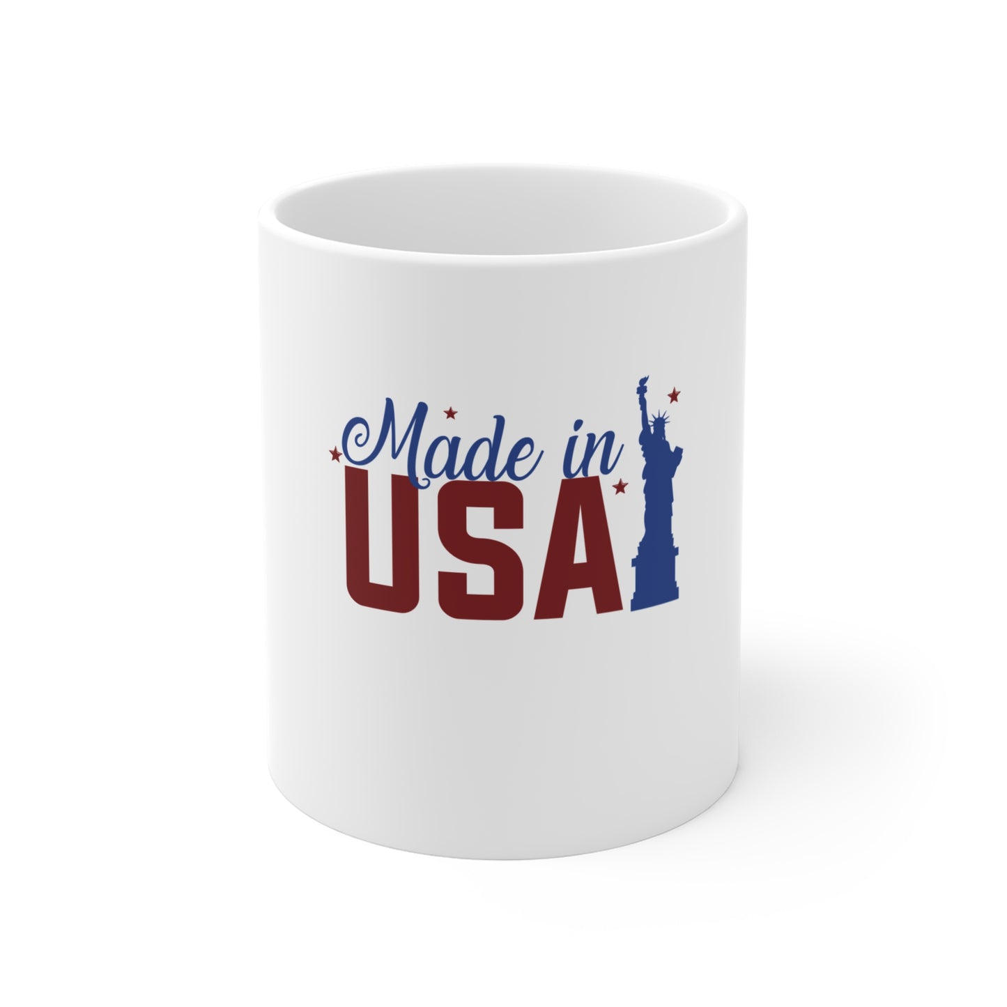 Made in USA Coffee Mug — Patriotic 11oz Ceramic Cup