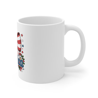 America Bow 11oz Patriotic Mug — "America Est. 1776"