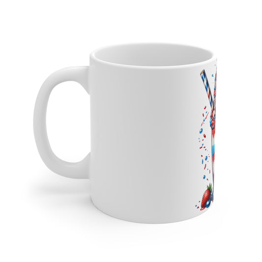 Patriotic Layered Milkshake Coffee Mug – 4th of July Star Dessert Mug – Red White Blue Americana Cup – Festive Ice Cream Mug – Gift Mug 4th of July Milkshake Mug – Patriotic Red White Blue Dessert...