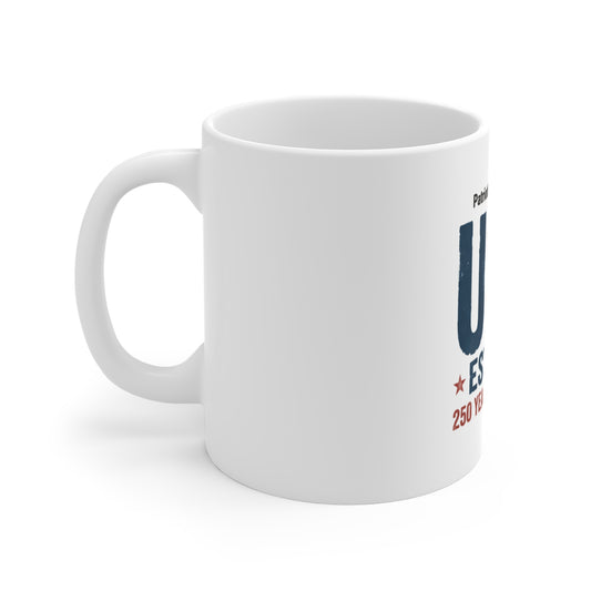 USA Est 1776 Freedom Coffee Mug – Vintage Patriotic USA Mug – Red White Blue Classic Americana Cup – Bold Independence Gift 11oz