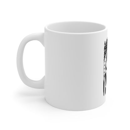 Stealth Gas Mask Skull Mug – Blacked-Out Tactical Skull Coffee Cup – American Flag Survival Design Mug 11oz