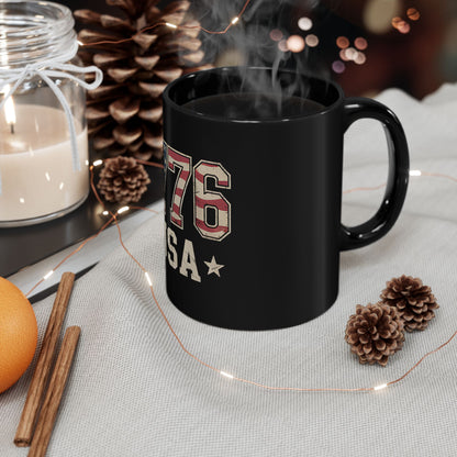 1776 USA Flag Coffee Mug — Patriotic Independence Day Ceramic Mug