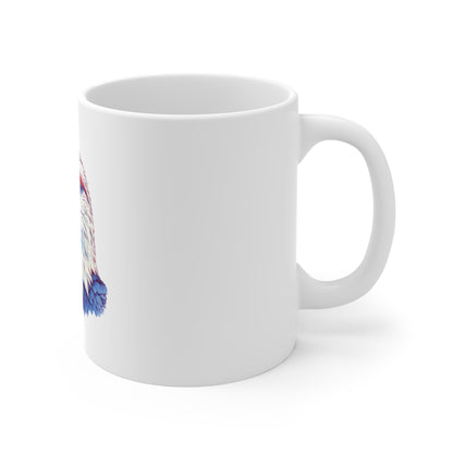 Patriotic Eagle Mug — Bald Eagle with Star-Spangled Sunglasses 11oz