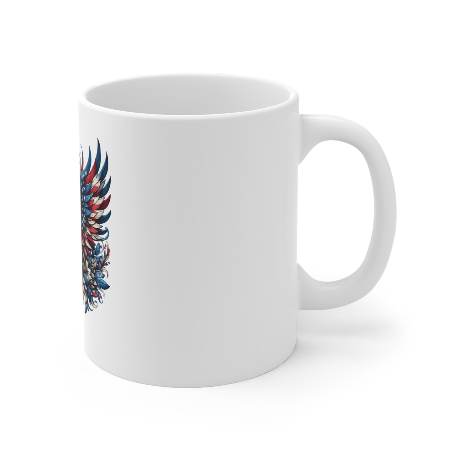 Patriotic Eagle Coffee Mug — American Flag Bald Eagle 11oz