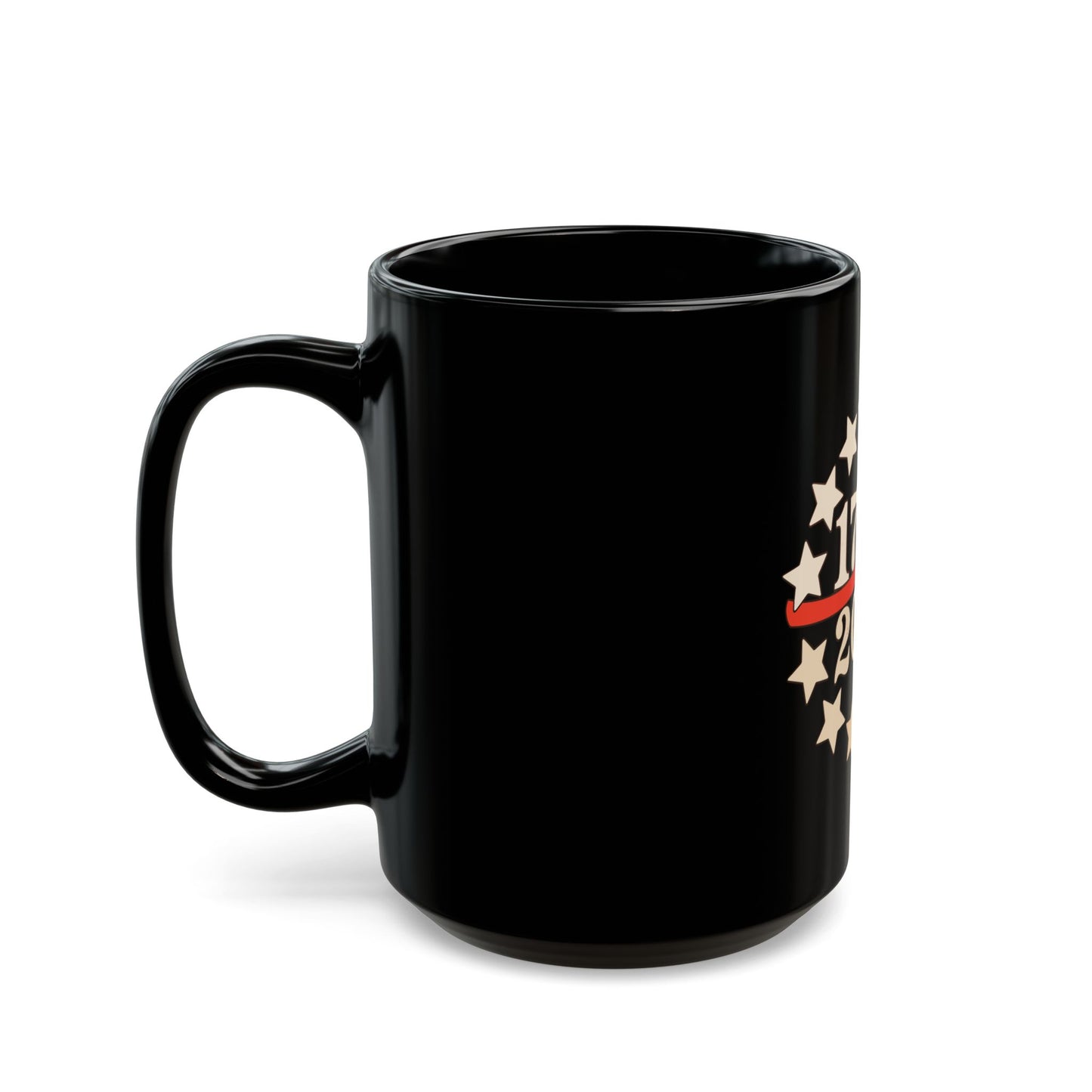 1776–2026 Commemorative Black Mug — Revolutionary Anniversary Coffee Cup
