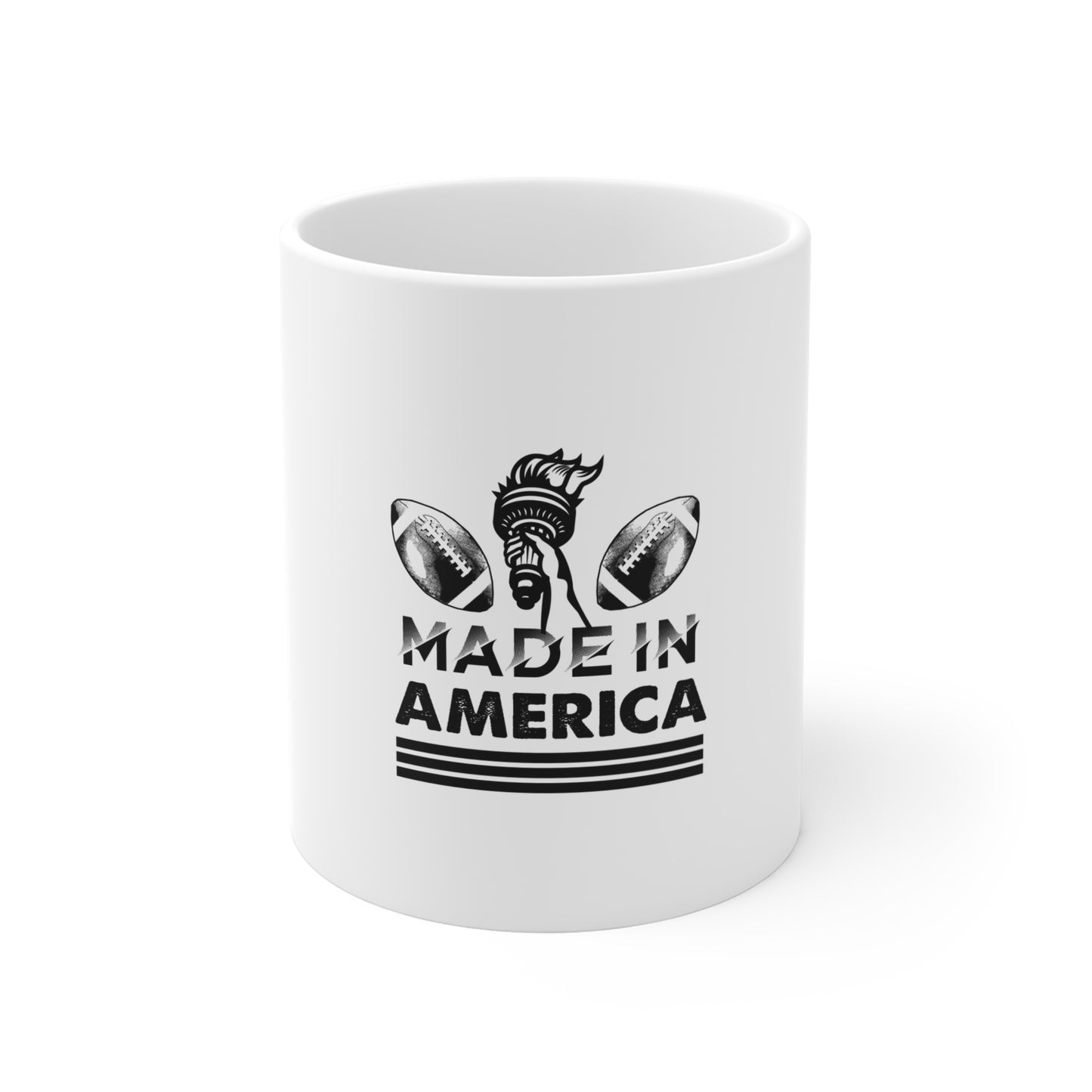 Bold USA Patriotic Coffee Mug – Minimalist American Pride Mug – Clean Red White Blue Typography Cup – Modern USA Gift Mug Mug 11oz