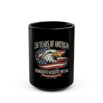250 Years of American Semiquicentennial Eagle Mug — Independence Day July 4th Commemorative Coffee Cup