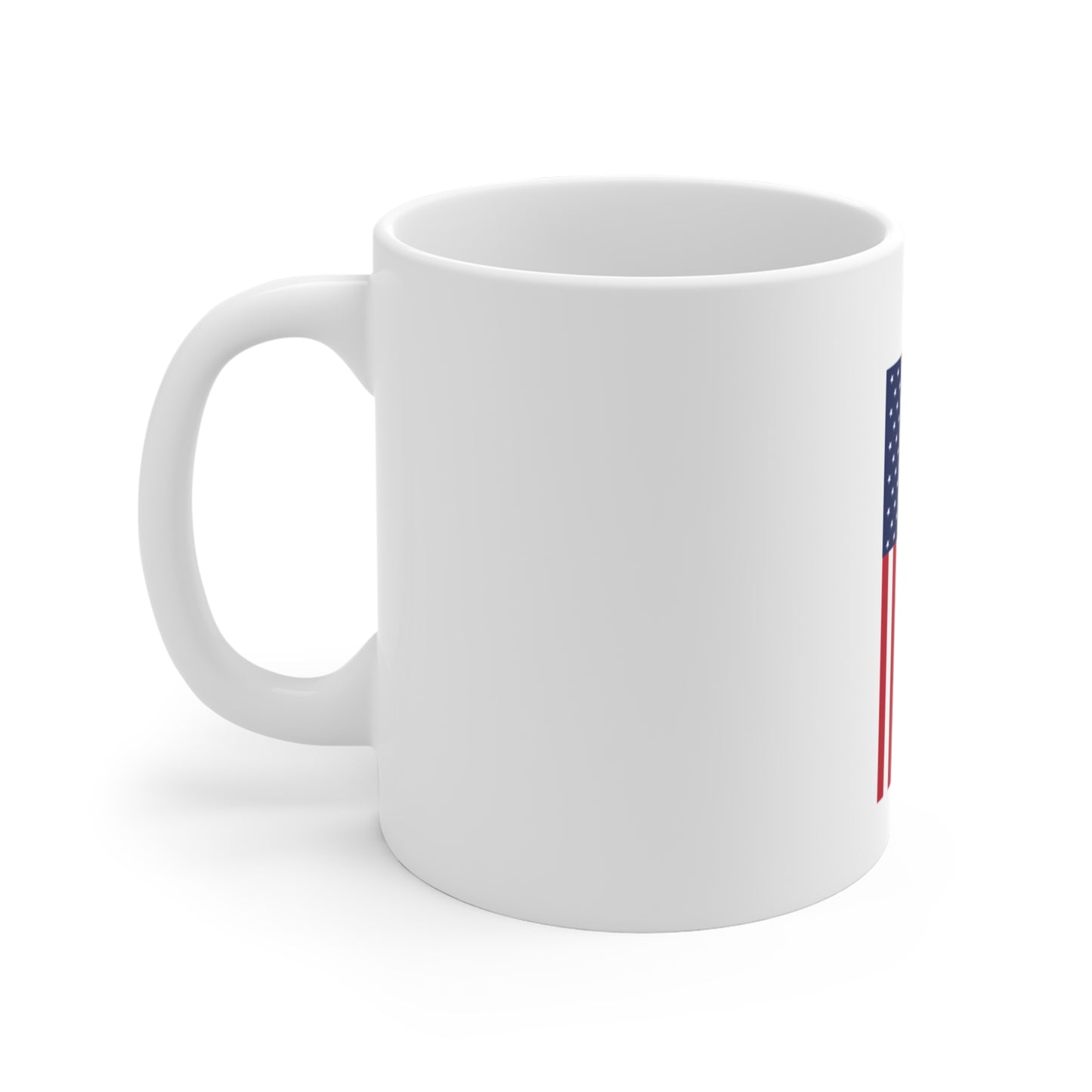 Vertical American Flag Stripe Coffee Mug – Modern USA Flag Mug – Minimal Patriotic Red White Blue Cup – Bold Americana Gift Mug 11oz