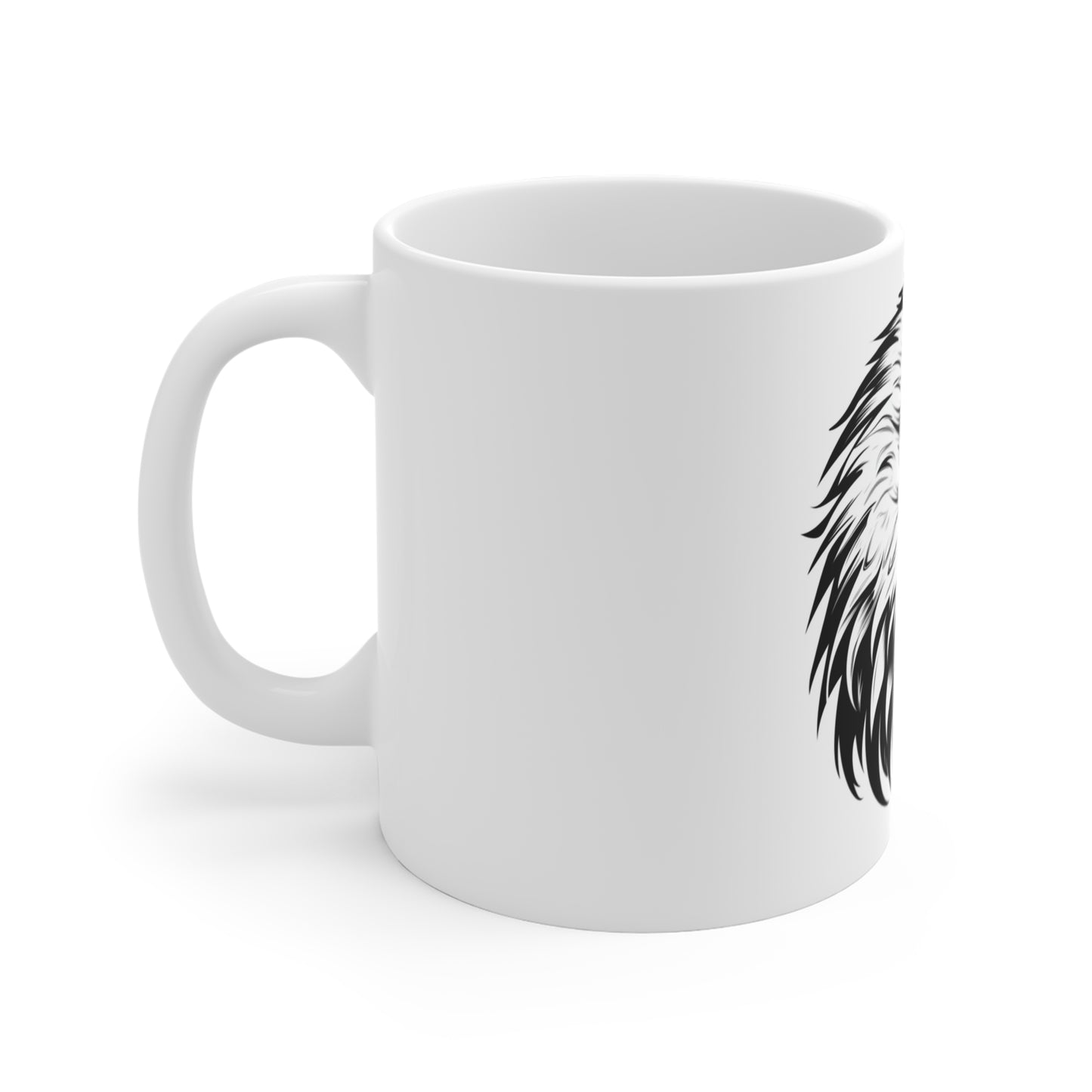 Side Profile Eagle Mug – Fierce Bald Eagle Coffee Mug – Black & White Patriotic Eagle Cup – American Strength Gift Mug 11oz