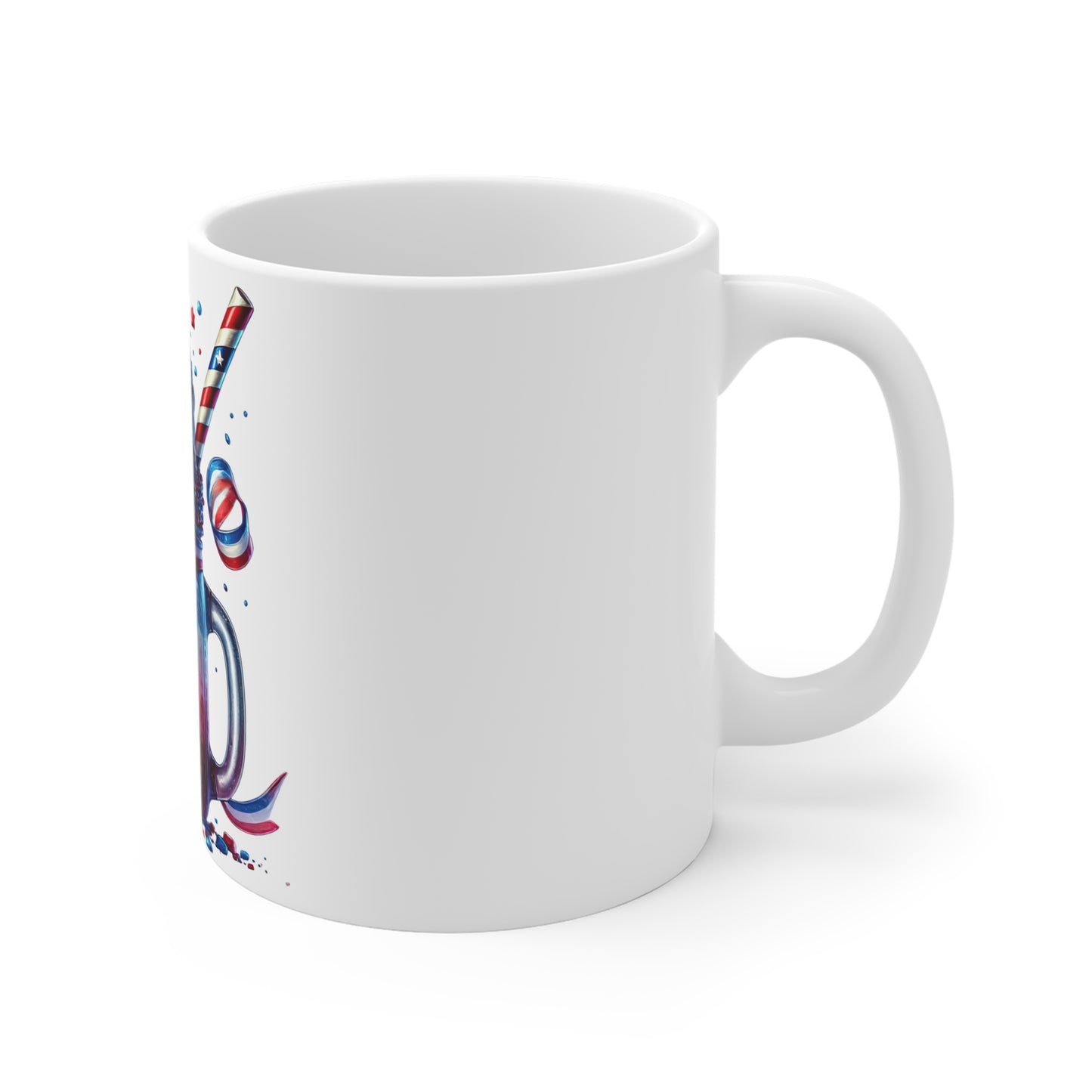 Patriotic Mason Jar Milkshake Coffee Mug – 4th of July Pretzel Dessert Mug – Red White Blue Ribbon Cup – Americana Sweet Treat Mug – Festive Gift Mug Patriotic Milkshake Mason Jar Mug — 11oz Fourth of...