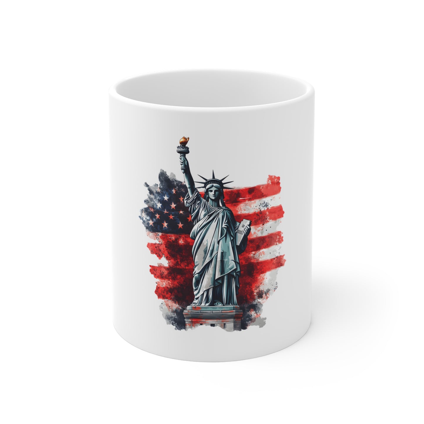 Liberty Statue Mug – American Flag Statue of Liberty 11oz Coffee Cup