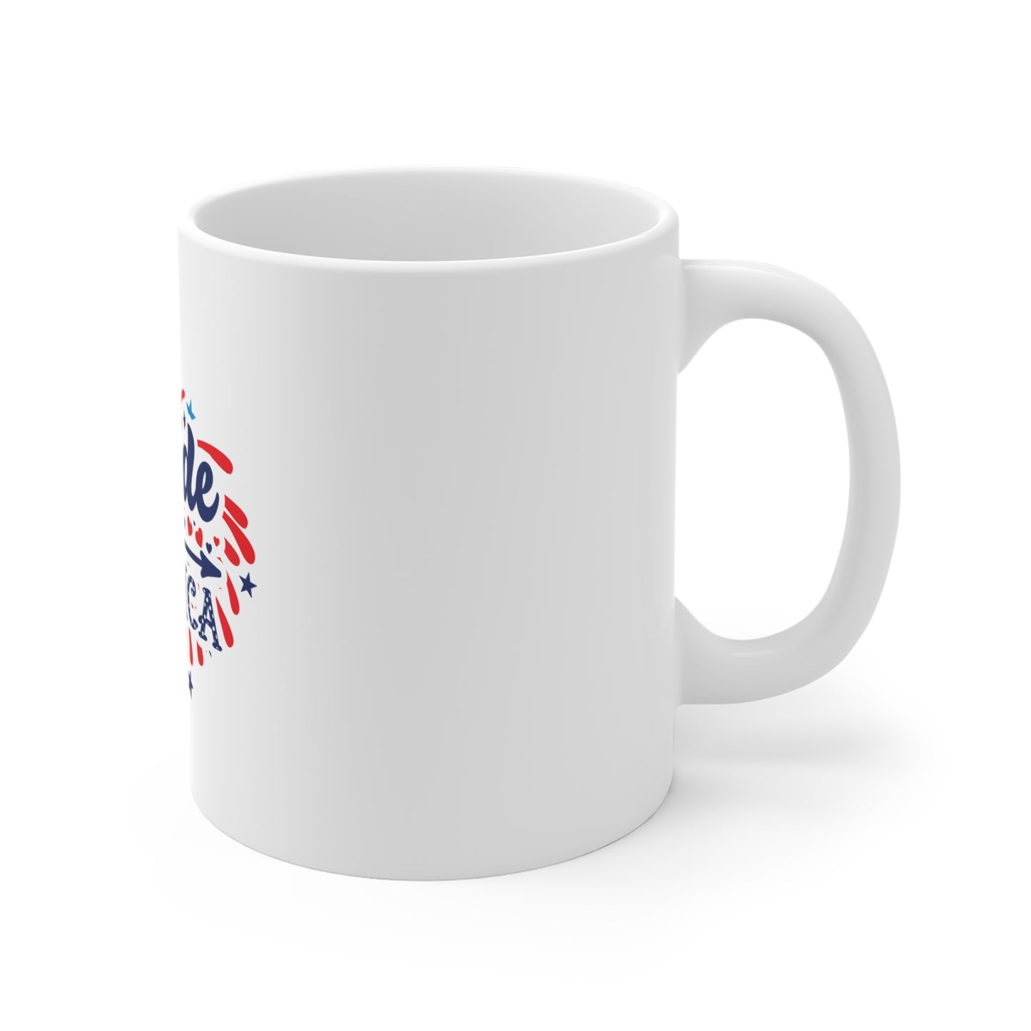 Made in America Fireworks Coffee Mug – Patriotic Celebration Mug – USA Pride Graphic Cup – 4th of July Gift Mug Mug 11oz