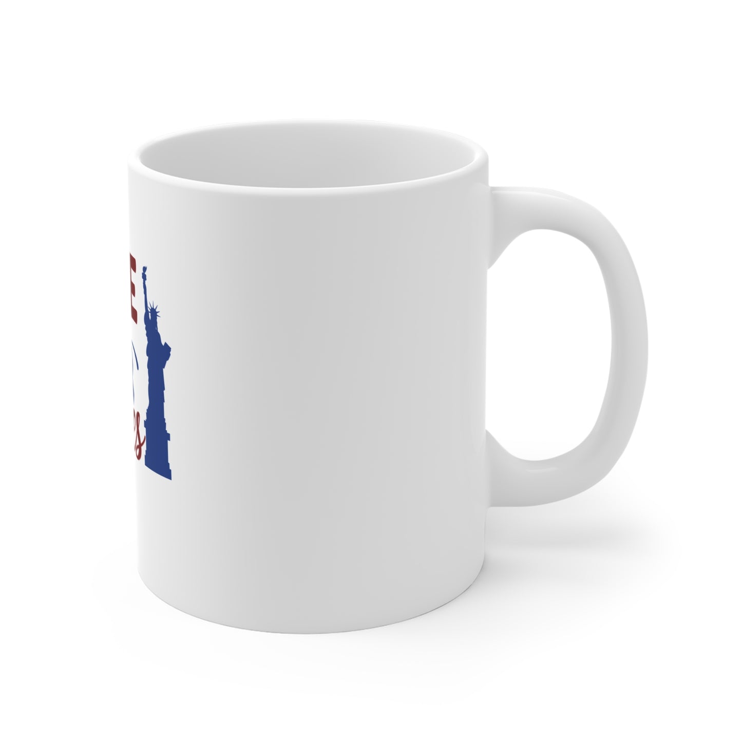 Home of Heroes 11oz Mug — Patriotic Statue of Liberty Tribute Coffee Cup