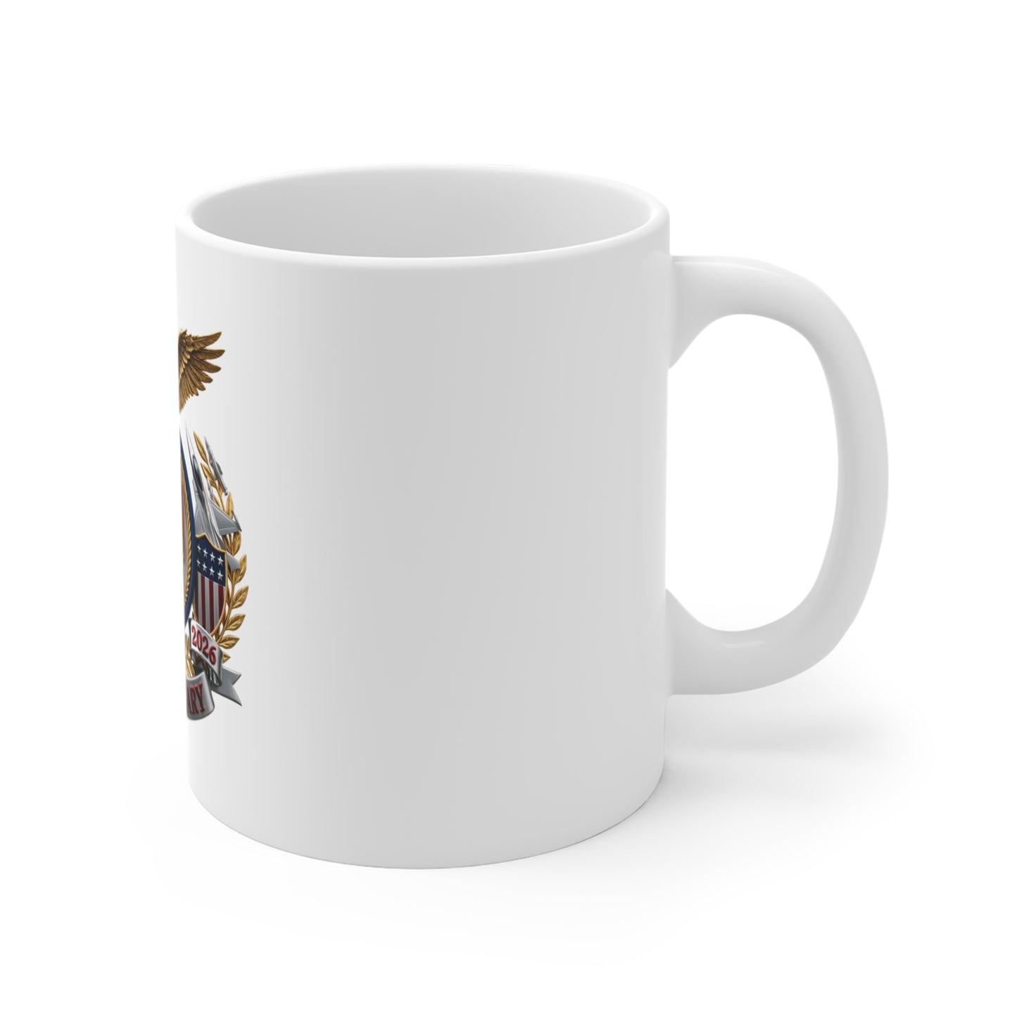 USA 250th Anniversary Eagle & Fighter Jet Coffee Mug – 1776–2026 Patriotic Military Tribute Mug – American Freedom Heritage Cup Mug 11oz