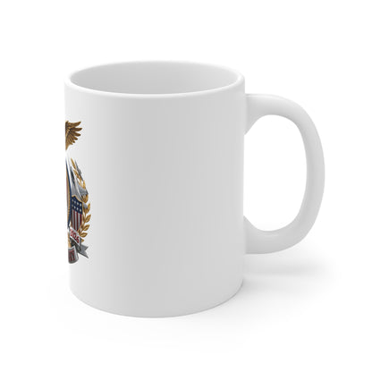 USA 250th Anniversary Eagle & Fighter Jet Coffee Mug – 1776–2026 Patriotic Military Tribute Mug – American Freedom Heritage Cup Mug 11oz