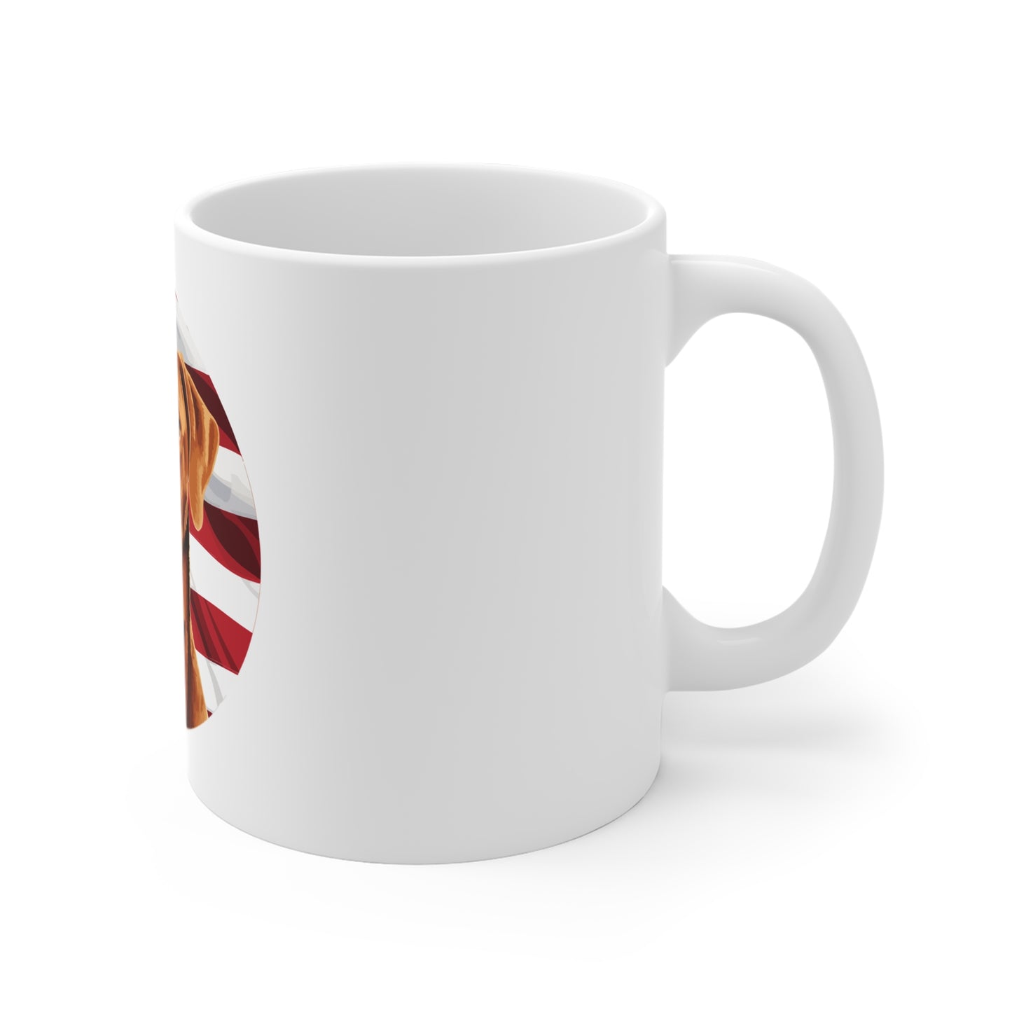 Patriotic Chesapeake Bay Retriever Coffee Mug – American Flag Dog Mug – USA Hunting Dog Cup – Outdoor Americana Gift Mug 11oz