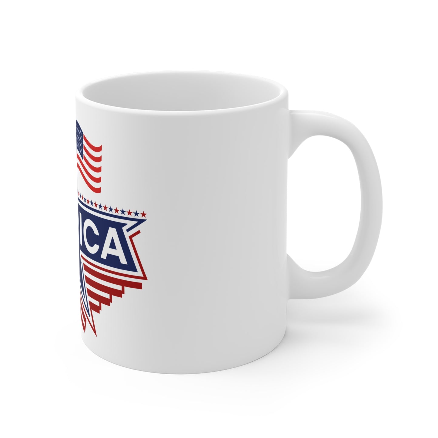 America 250 Star Emblem Coffee Mug – 1776–2026 Patriotic Flag Mug – Bold USA Anniversary Star Cup – Red White Blue Graphic Mug America Star Flag 11oz Mug – Patriotic 1776–2026 Coffee Cup
