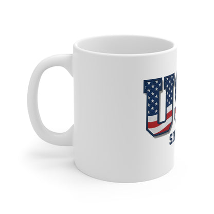 USA Since 1776 Coffee Mug — American Flag Patriotic 11oz Ceramic Mug