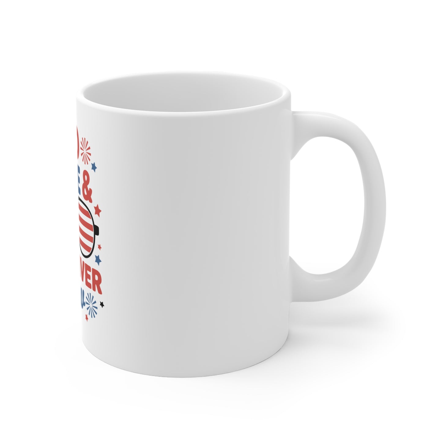 Red White & Bus Driver Crew Mug — 11oz Patriotic School Bus Driver Coffee Cup