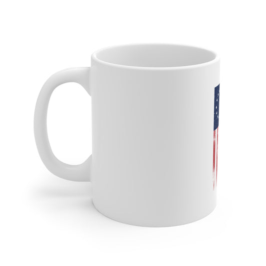 Betsy Ross Flag Coffee Mug - Distressed Americana 11oz