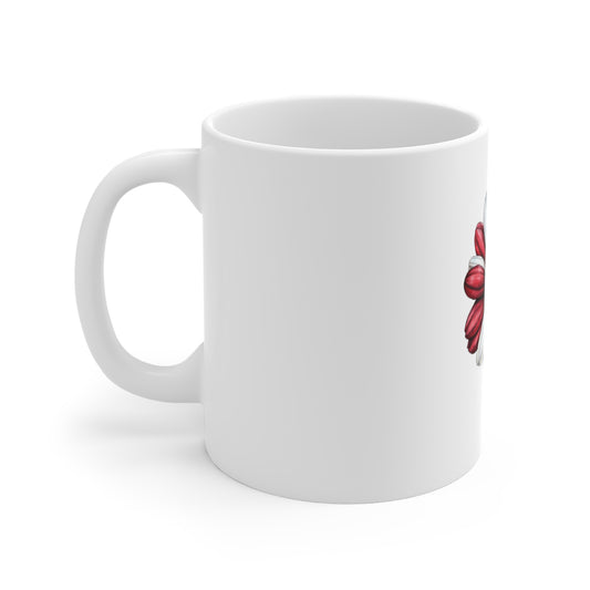 Patriotic Daisy Mug — Red White Blue Flower 11oz Ceramic Coffee Cup