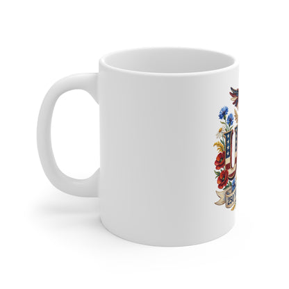 USA 250 Years of Freedom Mug — Patriotic Eagle Coffee Cup