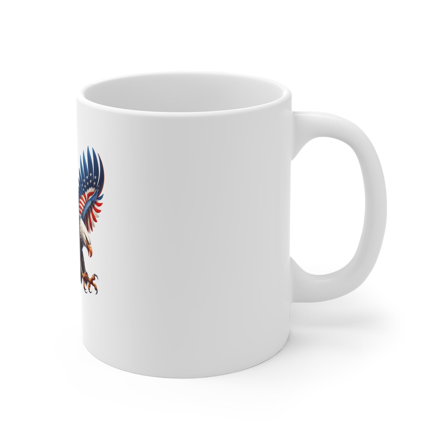 American Flag Eagle Mug — Patriotic 11oz Coffee Cup for Veterans, 4th of July & Memorial Day
