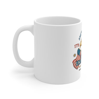 United States 250th Anniversary Eagle Coffee Mug – 1776–2026 Patriotic Flag Design