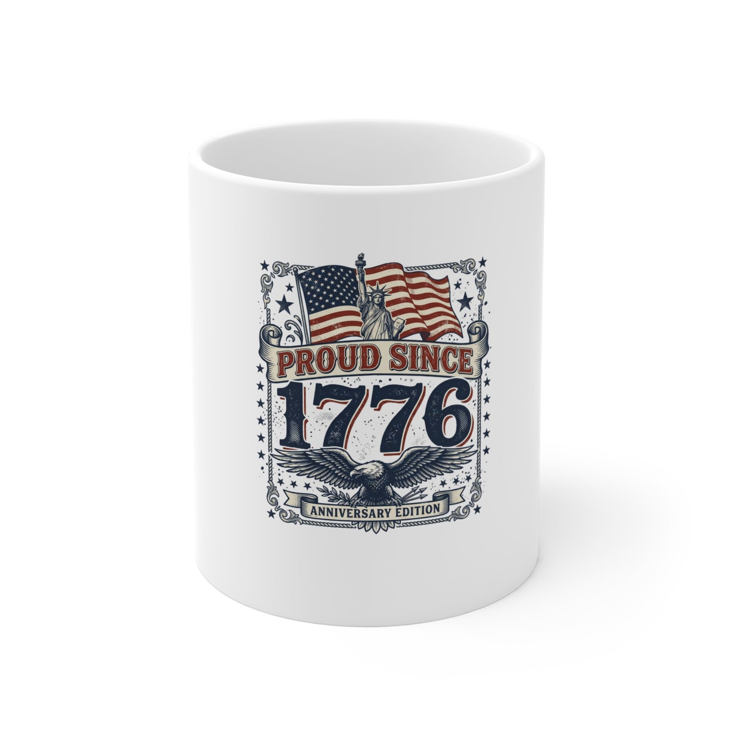 Proud Since 1776 Mug – Patriotic American Flag Coffee Cup