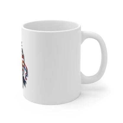 USA Liberty 250 Eagle Coffee Mug – 1776–2026 Patriotic Shield Mug – Glitter Style American Flag Eagle Cup – Premium Anniversary Gift 11oz