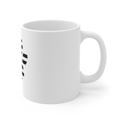 American Flag Paw Print Coffee Mug – Black & White USA Paw Mug – Patriotic Dog Lover Cup – Pet Lover Gift Mug Mug 11oz