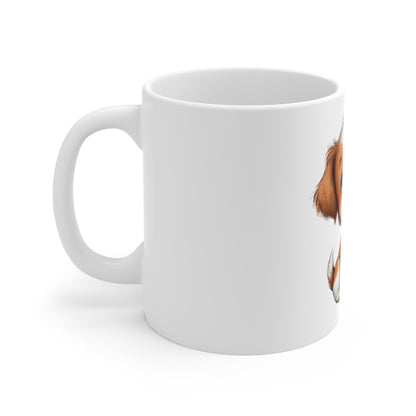 Cute Patriotic Puppy Bow Tie Coffee Mug – 4th of July Dog Mug – Americana Puppy with Flag Bow Tie Cup – Red White Blue Pet Lover Gift Cute Puppy Mug - 11oz Coffee Cup with Patriotic Bow Tie (American...