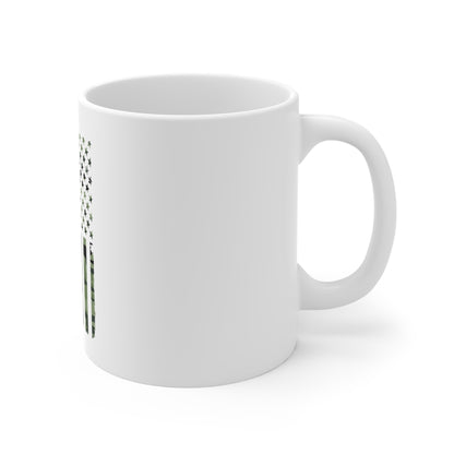 Camo American Flag Mug — 11oz Military Camo Coffee Cup