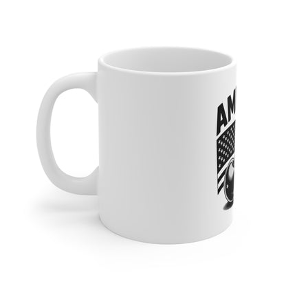 America Cherry Mug – Retro Patriotic Flag Coffee Cup