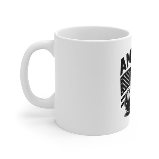 America Cherry Mug – Retro Patriotic Flag Coffee Cup