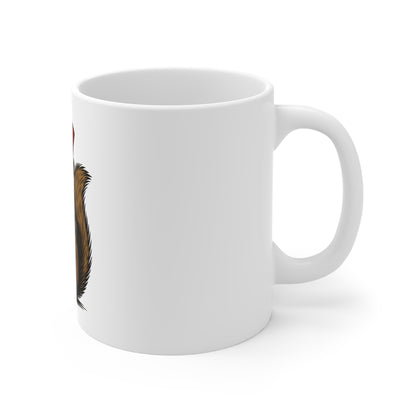 Patriotic Squirrel 11oz Mug — Cute USA Flag & Uncle Sam Hat Coffee Cup