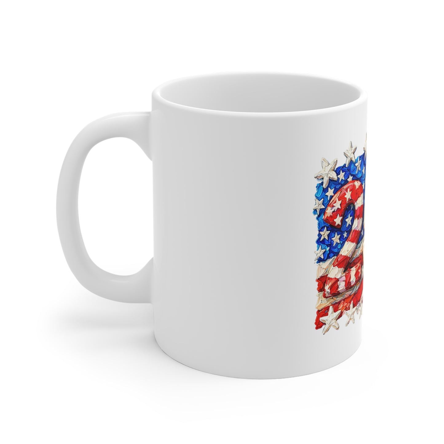 Patriotic 250 USA Flag Mug – American Stars & Stripes Coffee Cup