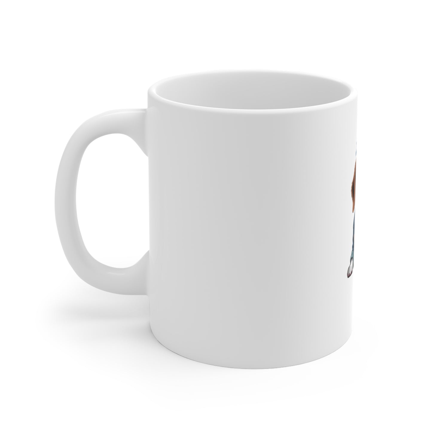 Patriotic Punk Beagle Mug - 11oz Cute Dog Coffee Cup