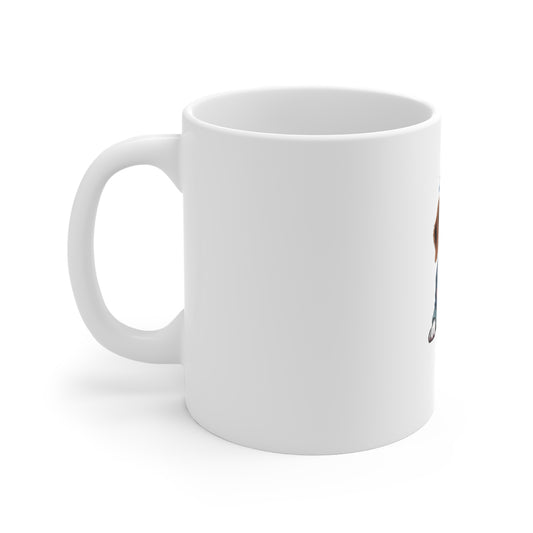 Patriotic Punk Beagle Mug - 11oz Cute Dog Coffee Cup