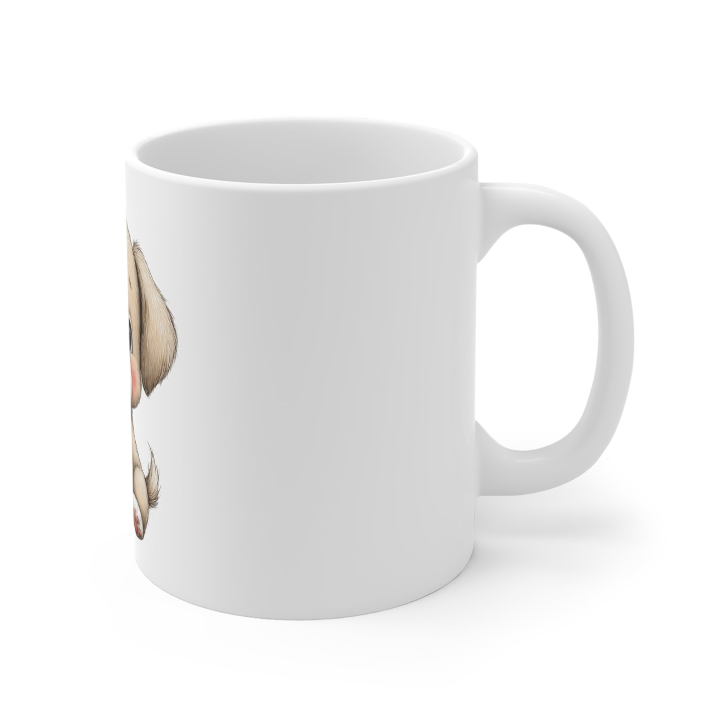 Cute Patriotic Puppy Ribbon Coffee Mug – 4th of July Dog Mug – Americana Puppy with Flag Ribbon Bow – Red White Blue Pet Lover Gift Cute Puppy Mug - Patriotic Puppy with American Flag Scarf 11oz...