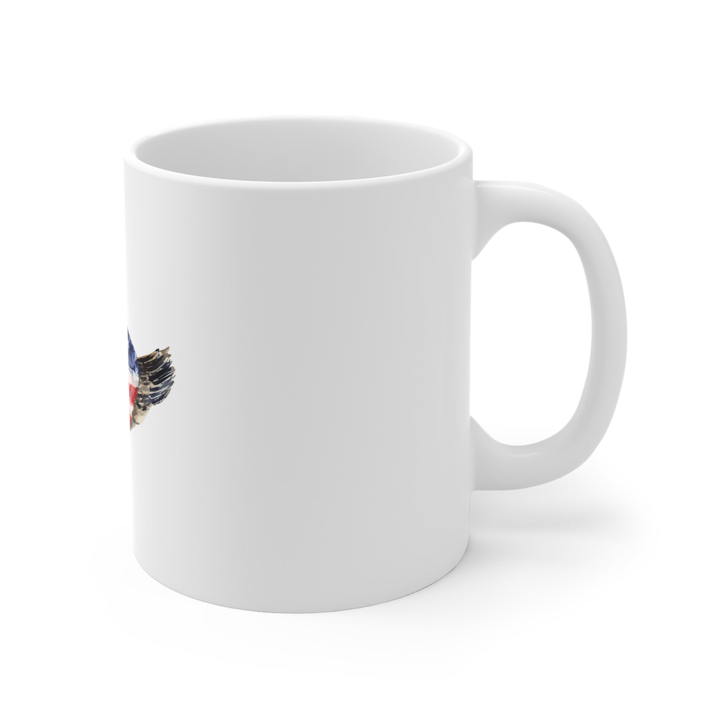 Patriotic Goose Mug - American Flag Watercolor 11oz