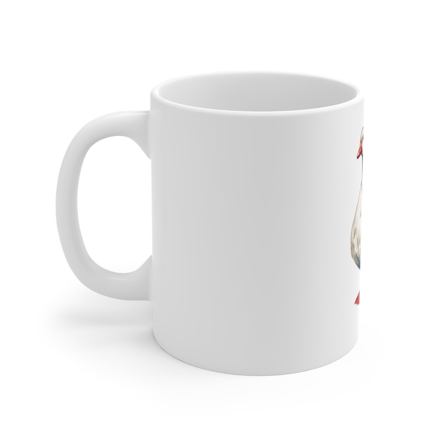 Patriotic Duck Coffee Mug — American Flag Watercolor Goose 11oz