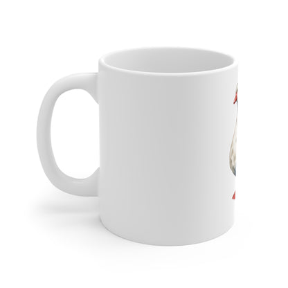 Patriotic Duck Coffee Mug — American Flag Watercolor Goose 11oz