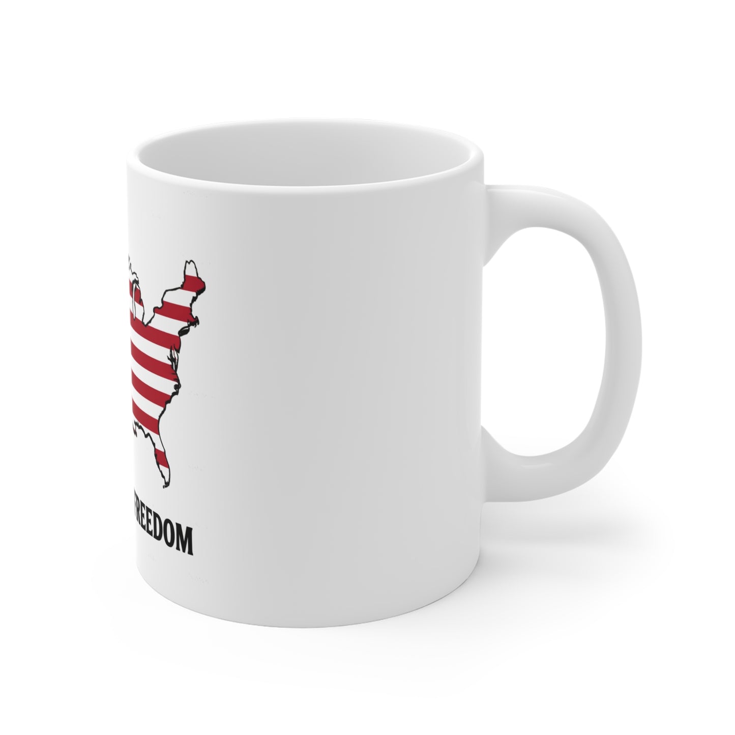 USA Map Flag 250 Years of Freedom Coffee Mug – Patriotic America Outline Mug – Red White Blue USA Silhouette Mug 11oz