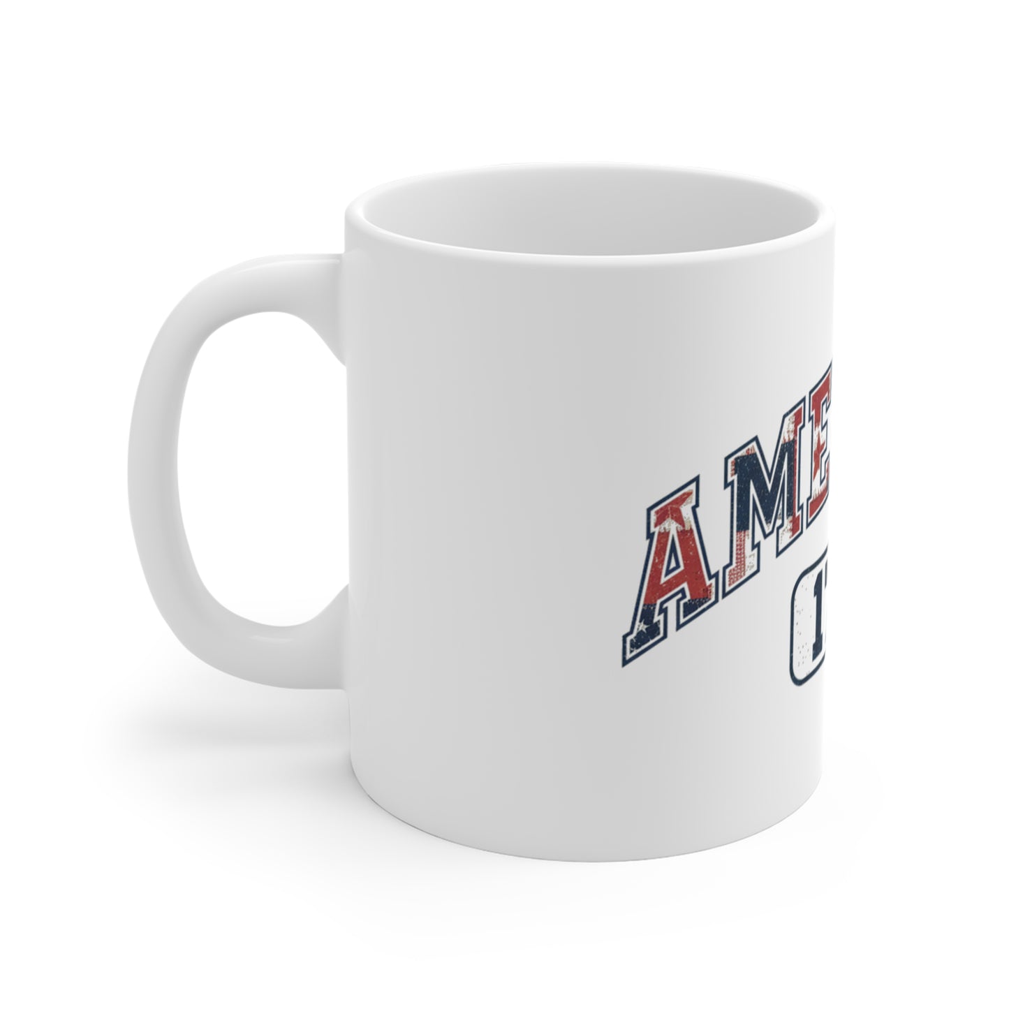 American 1776 Coffee Mug – Vintage Distressed USA Mug – Patriotic Americana Cup – Classic Independence Day Gift Mug 11oz